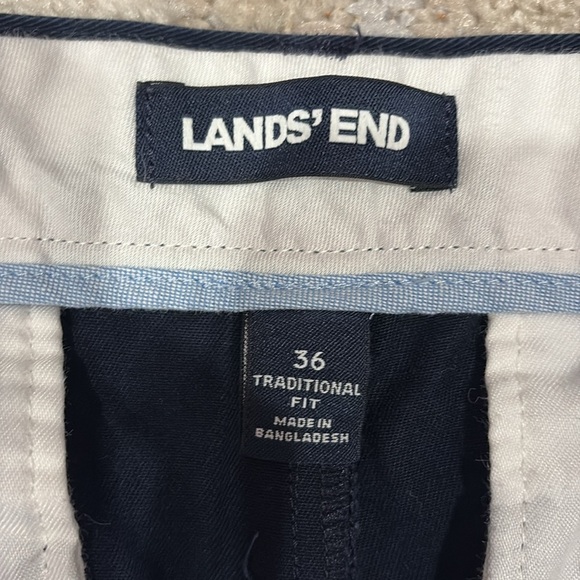 Lands' End Blue Dress Pants Classic Tailored Design - Size 36 - Picture 2 of 6